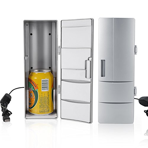 Garosa Portátil Mini USB Refrigerador Bebida Cerveza Bebidas Latas Refrigerador/Calentador Congelador Ordenador portátil Ordenador portátil Refrigerador para Auto