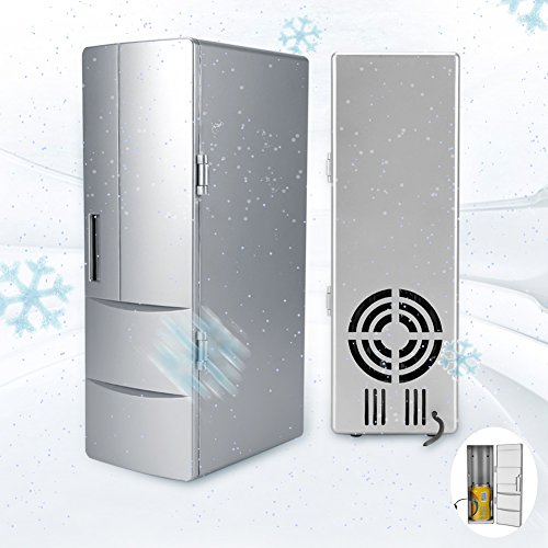 Garosa Portátil Mini USB Refrigerador Bebida Cerveza Bebidas Latas Refrigerador/Calentador Congelador Ordenador portátil Ordenador portátil Refrigerador para Auto