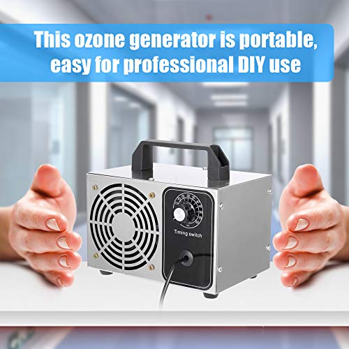 Gecheer 24G Generador de Ozono Portatil, Máquina Tabletas Purificador de Aire Ozonizador con Temporizador, Ozonizador Máquina