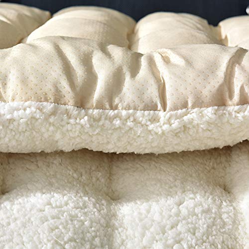GELing Cojín de Repuesto para Tumbona de Interior y Exterior, reclinable, cojín Grueso，Blanco,130X50X12cm