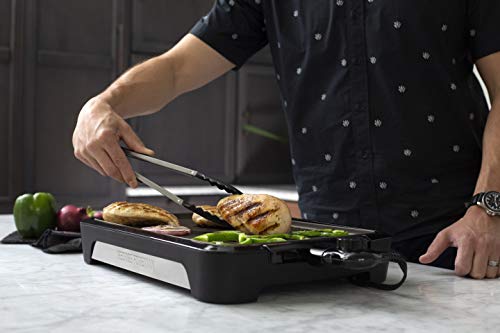 George Foreman 25850-56/GF - Grill (barbacoa, parrilla eléctrica, 1606 W, acero, revestido de titanio, sin humo) color gris