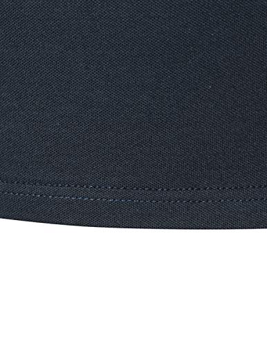 GHYUGR Polo para Hombre Mangas Largas Denim Costura Camisas Algod¨®n Slim Fit Camiseta Golf Poloshirt T-Shirt Oficina BOT¨®n Cuello,Azul Marino,M