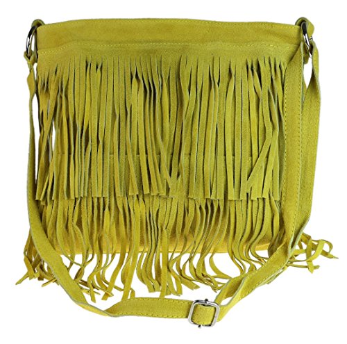 Girly HandBags - Bolso al hombro de Material SintÃ©tico para mujer mostaza
