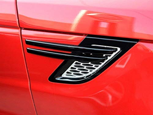 GJJSZ Auto Compatible con Sport 2014 2015 2016 2017 ABS Side Door Fender Air Vent Outlet Trim paino Black