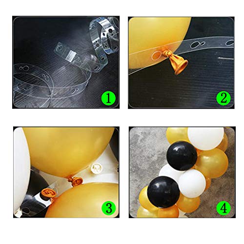 Globos de Fiesta,Globos de Cumpleaños 60 Piezas Globos de Oro Negro Globos Helio de Confeti para Decoraciones de Navidad, Aniversario, Boda Graduación Halloween Decoraciones