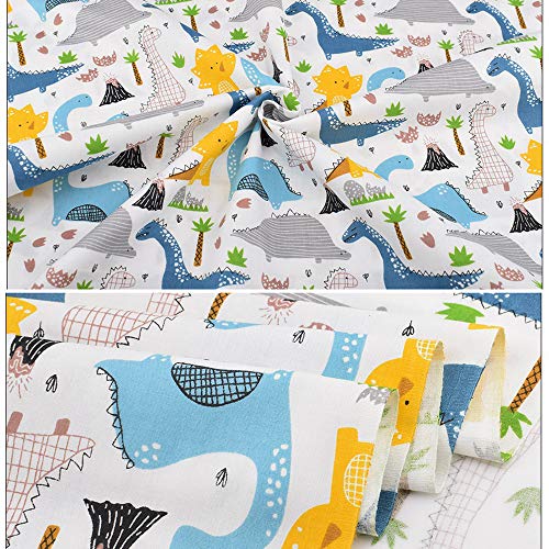 GOTONE 56piezas Tela de algodón para manualidades, Telas Patchwork de Algodón para Tejido Costura Pelusas DIY Artcraft Trabajo Álbumes de Recortes, 25x25cm (Animales y florals)