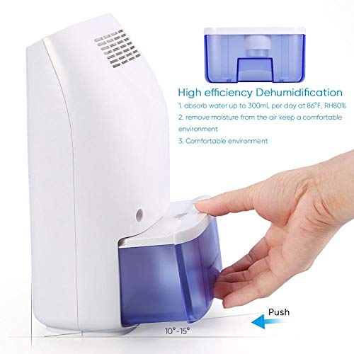 GOTOTP 700 ml Deshumidificador de Aire,23W Absorbente de Humedad deshumidificador portátil Ultra silencioso para el Dormitorio del hogar