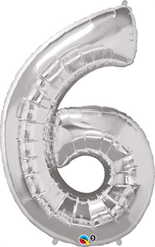 Grabo Número 6 Superloon Paquete individual, Longitud: 101,6 cm, Color Plata, talla única 096S-P