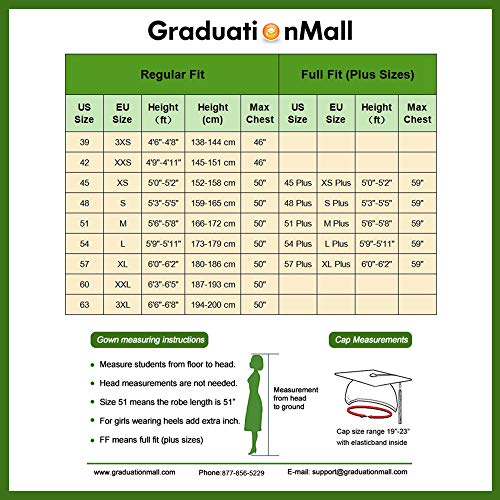GraduationMall Toga y Birrete Graduacion Adulto 2020 con Borla Gorro Graduacion Unisex para Bacholr de Secundaria y Universidad Negro