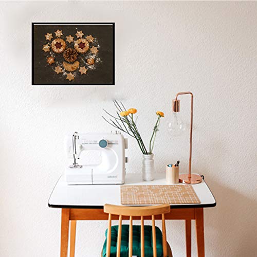 Greatminer - Kit de pintura de diamante 5D para adultos, diseño redondo completo de taladro, manualidades, decoración de pared para el hogar, galletas de Navidad, 39,7 x 30 cm