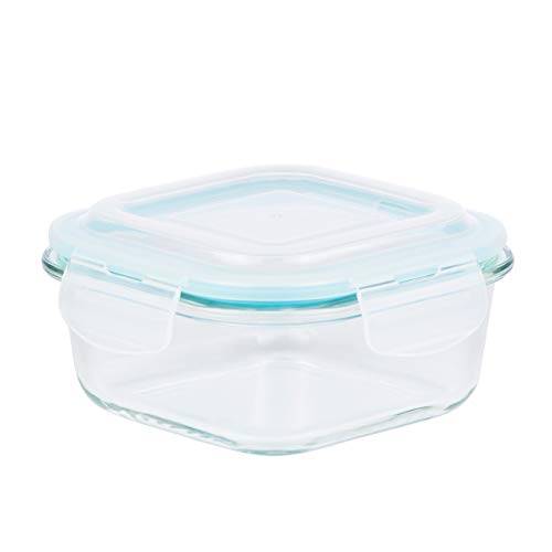 GRIZZLY Contenedores de Almacenamiento de Vidrio para Alimentos - 6 x 520 ml cuadrado