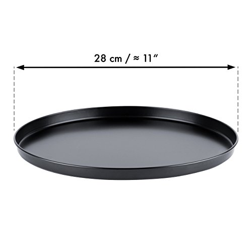 Grizzly Set de 4 bandejas para pizzas redondas antiadherente Tamaño 28 cm