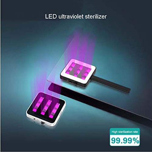 GsMeety Desinfección Lámpara UV Germicida Lámpara Portátil de Desinfección UV LED Luz Antibacteriana Lámpara Esterilizadora UV Portátil para Baño/Cocina/Inodoro/Dormitorio