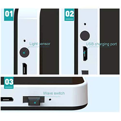GsMeety Desinfección Lámpara UV Germicida Lámpara Portátil de Desinfección UV LED Luz Antibacteriana Lámpara Esterilizadora UV Portátil para Baño/Cocina/Inodoro/Dormitorio