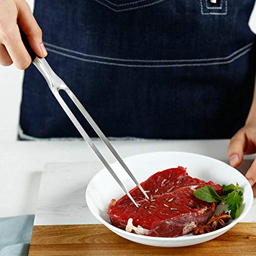 GuDoQi 2 Paquetes Tenedor para Trinchar De Acero Inoxidable Tenedor Trinchante 27cm / 10 Pulgadas con Mango Antideslizante para Cerdo Pavo Pollo Ternera BBQ