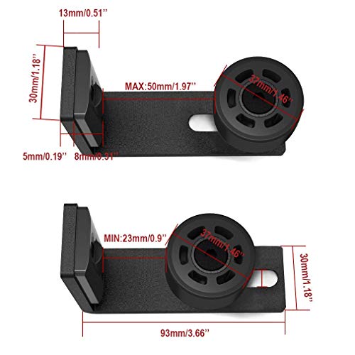 Guía de suelo ajustable para puerta y pared inferior de puerta corredera hardware negro