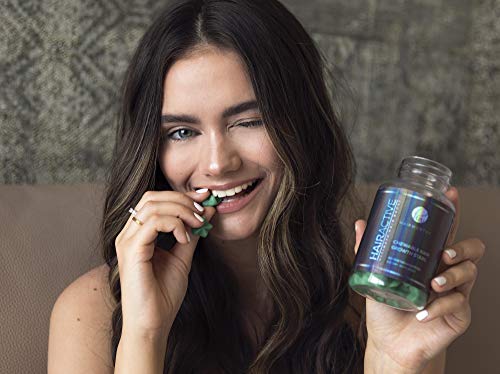Hairworthy – Acción rápida crecimiento del cabello masticables Vitaminas. Suplemento Natural para el pelo largo con aceite de coco, Biotina y Ácido Fólico.