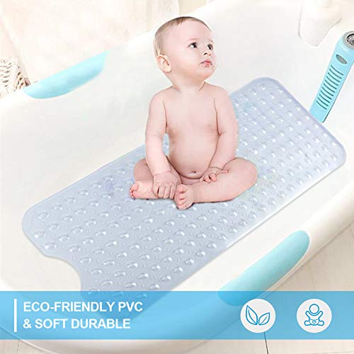 HALOVIE Alfombrillas de Baño Extra Largas Alfombra Antideslizante para Bañera Resistentes al Moho Tapete PVC con 200 Ventosas Seguridad Antibacteriana para Cuarto de Baño 100 x 40 cm