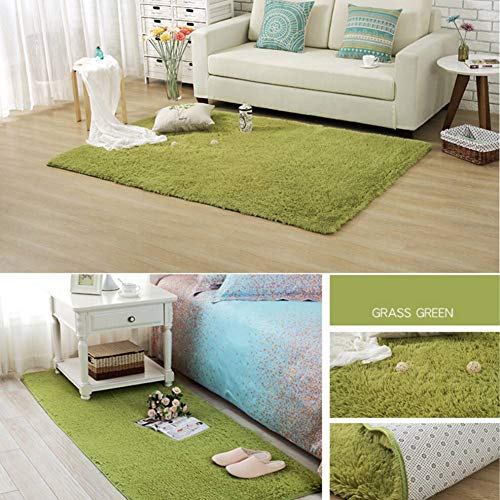 Handfly Alfombra Antideslizante Alfombras de la Sala de Estar súper Blandas Alfombra Peluda mullida para el hogar Decorativo Sala de Estar Dormitorio Dormitorio Ni?os,60x120cm (Gris)