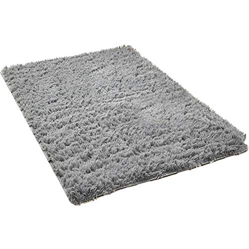 Handfly Alfombra Antideslizante Alfombras de la Sala de Estar súper Blandas Alfombra Peluda mullida para el hogar Decorativo Sala de Estar Dormitorio Dormitorio Ni?os,60x120cm (Gris)