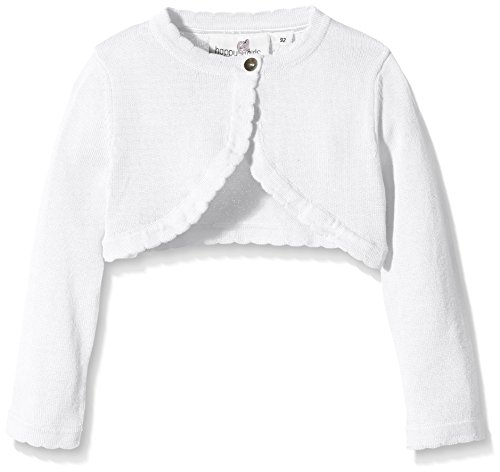 Happy Girls Chaqueta de Punto Niñas, talla fabricante 110, Blanco (weiß 10)