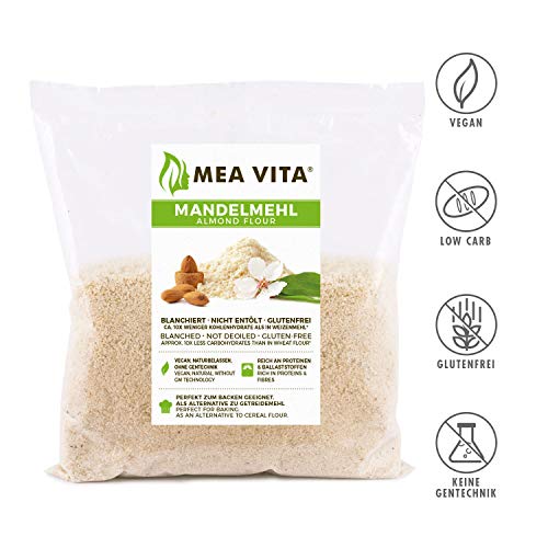Harina de almendras MeaVita, natural, escaldada, 1 envase (1 x 500g) en bolsa