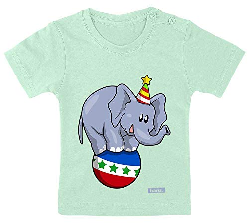 Hariz Baby Camiseta elefante Circo Animales Zoo Plus Tarjetas de regalo pasta de dientes verde 15-24 meses/80-92 cm