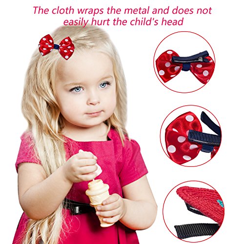 HBF 32 Piezas Pinzas Bebe Niña Multicolor Clips Pelo Niña Con Tela Accesorios Para El Pelo Niñas