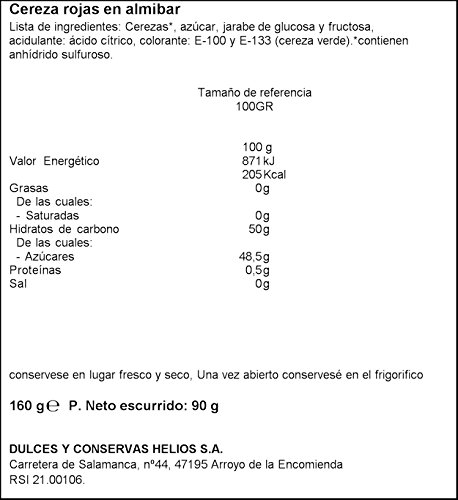 Helios - Cereza Roja En Almibar 160 g