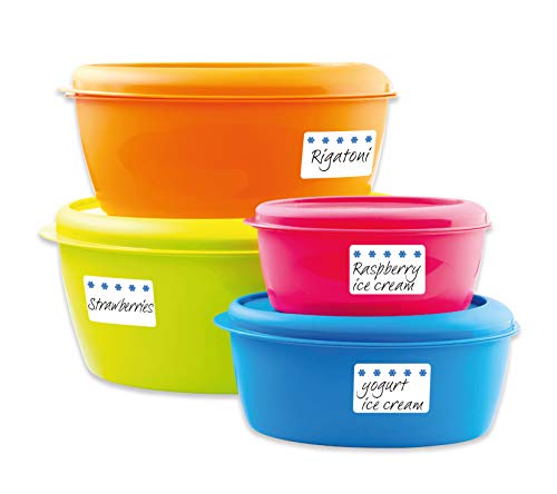 HERMA 15549 - Etiquetas autoadhesivas para congelar hasta -30 °C, color blanco, 40 x 26 mm, para la oficina, cocina, hogar y mermelada, 120 pequeñas etiquetas para el hogar