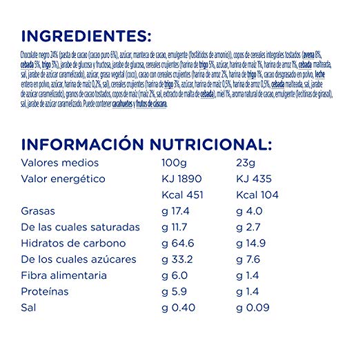 Hero Muesly Chocolate Negro, 1 paquete con 6 barritas x 23 g
