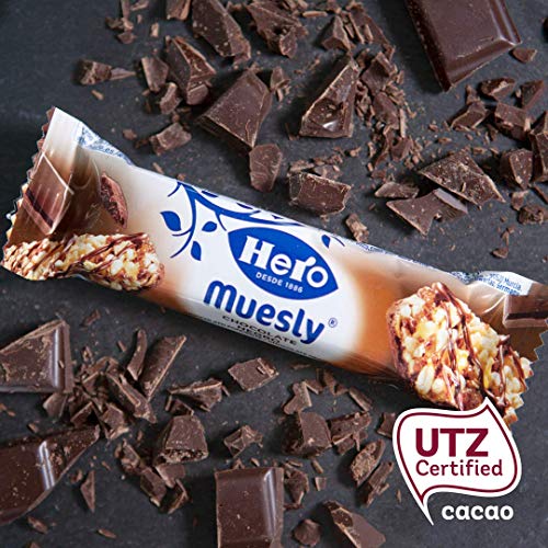 Hero Muesly Chocolate Negro, 1 paquete con 6 barritas x 23 g