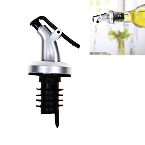 Herramientas de cocina y artefactos de cristal Aceite de Oliva rociador botella vacía vinagre dispensador transparente 17.5cm 100Ml para cocinar barbacoa ensalada Hornear,Negro