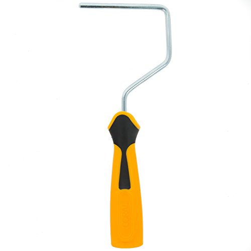 Herramientas de Coral Coral 42400 Fácil coater Mini rodillo de pintura marco con un mango de agarre suave, 4 pulgadas, color amarillo