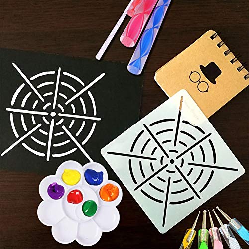 Herramientas de puntos, Bebester 19 piezas herramientas de punteo para pintura de roca Mandala Kit de pintura para rocas diferentes tamaños herramientas de pintura con plantillas de mandala y paleta