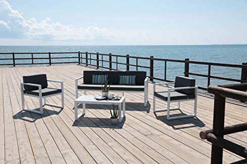 Hevea Alpine 1 Plaza Blanco Sillón de Exterior