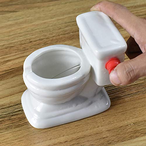 HHIPPSI Creativo Cenicero Personalidad Moda Encantador Inodoro Flushing Regalo Divertido para Novio Cenicero Cenicero Cenicero De Cerámica Cenicero De Cigarrillos Verde