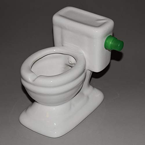 HHIPPSI Creativo Cenicero Personalidad Moda Encantador Inodoro Flushing Regalo Divertido para Novio Cenicero Cenicero Cenicero De Cerámica Cenicero De Cigarrillos Verde