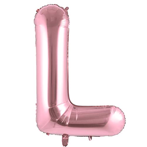 Hivexagon Globo De Letras Grandes, Globo De Helio De Aluminio De 40" Oro Rosa / 1 Pieza