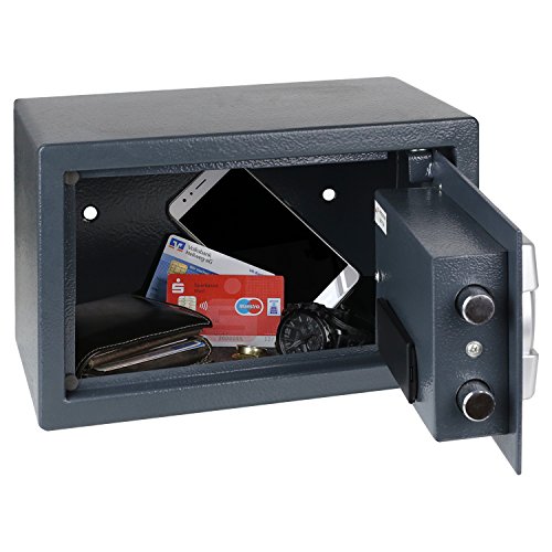 HMF 4612112 Caja fuerte cerradura electrónica 31 x 20 x 20 cm, antracita