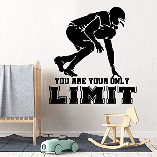 HNXDP DIY Art You Are Limit Wall Stickers Personalized Creative Waterproof Wall Decals Home Decoration Accessories Living Room Decor 57cmX63cm
