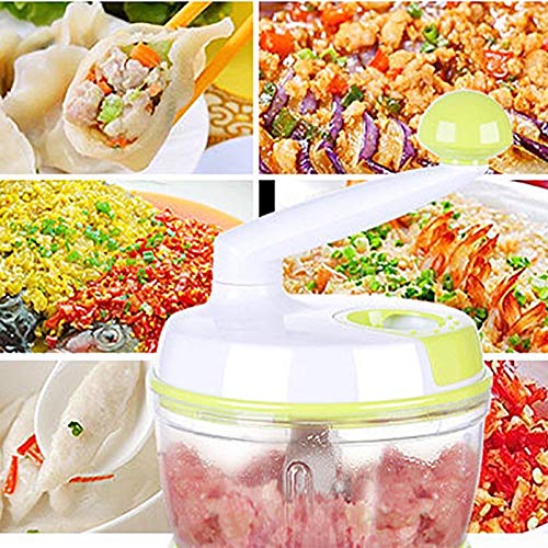 Home Hand Rock Muchas características Máquina de alimentos Máquina para picar carne Plato para cortar Máquina de cortar ajo Máquina de salsa de chile Herramienta de cocina 1.5 Litros -by Virtpers