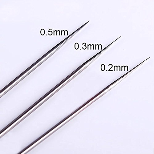 Homeet 7pcs Aerógrafo Aguja de Repuesto Boquilla de Repuesto Aerógrafo para Airbrush Spray Gun Kit Materiales para pintar con aerógrafo y Llave Especial