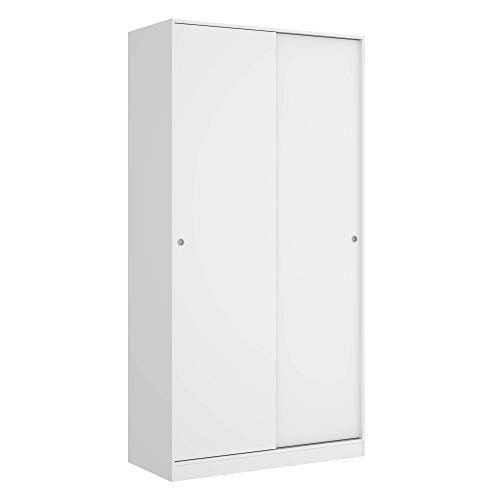 HOMEKIT Armario 2 Puertas correderas, Blanco Brillo, 100x204x50cm