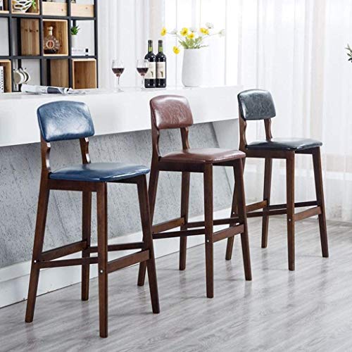 HOMRanger Taburete Alto de Bar, recepción Silla de Madera de la Caja registradora Cafetería Tienda de té Silla de salón Colorida Silla de Comedor, 4347104 CM (Color: # 1)