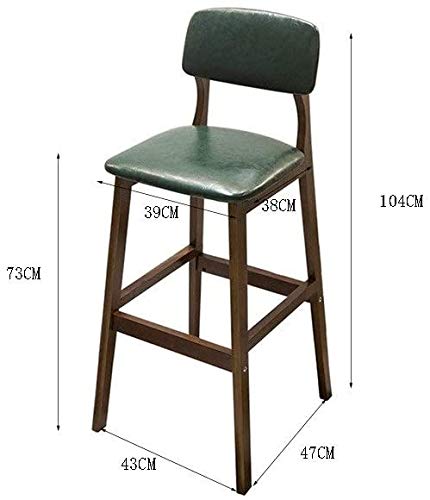 HOMRanger Taburete Alto de Bar, recepción Silla de Madera de la Caja registradora Cafetería Tienda de té Silla de salón Colorida Silla de Comedor, 4347104 CM (Color: # 1)