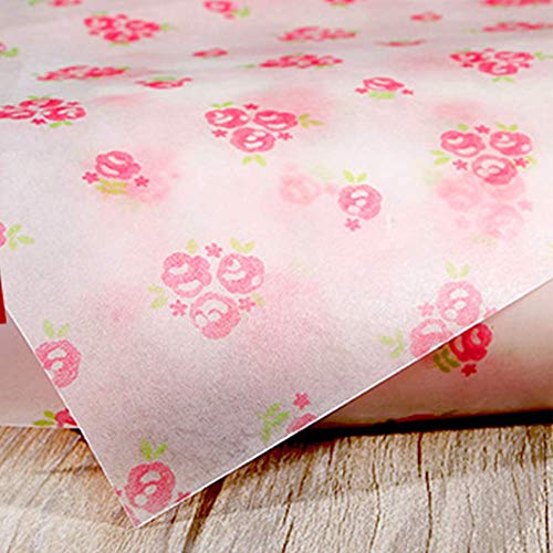 HONGY Comida Papel de Envolver, 100pcs Impermeable Al Aceite Cera Papel, Deli Hojas de Papel Sandwich Envolvente Papel, Tarta de Queso Envoltorios a Cuadros Forro Papel,Anti-adherente - 4, Free Size