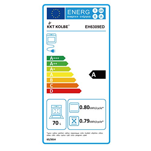 Horno eléctrico integrado de 60cm con Encimera vitrocerámica de 59cm (Aire caliente, parrilla, temporizador, toboganes telescópicos, limpieza con vapor, zona de asado) SET6309ED - KKT KOLBE