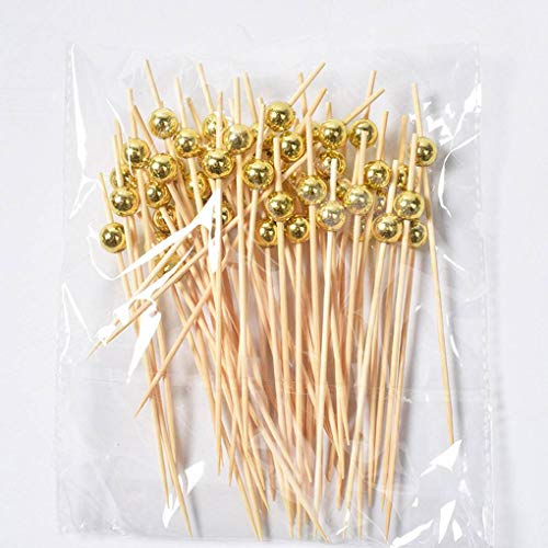 Hotaluyt 100PCS Largo Parrilla Brochetas de bambú parilla de Madera Sticks Suministros Desechables para Barbacoa Herramienta de la Cocina de Cocina