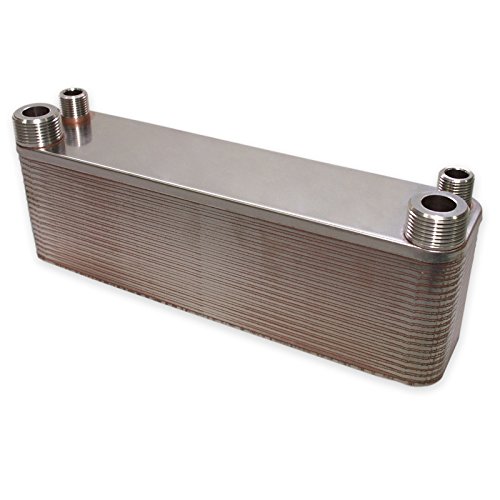 Hrale Intercambiador calor térmico acero inoxidable 40 placas Termocambiador placas máx. 165 kW